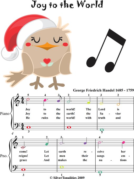 Title details for Joy to the World Easy Piano Sheet Music with Colored Notes by Traditional Christmas Carol - Wait list
